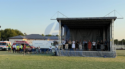 Misiunea Speranța Evangelism Tour with HUAYUAN ST315S Mobile Stage Trailer